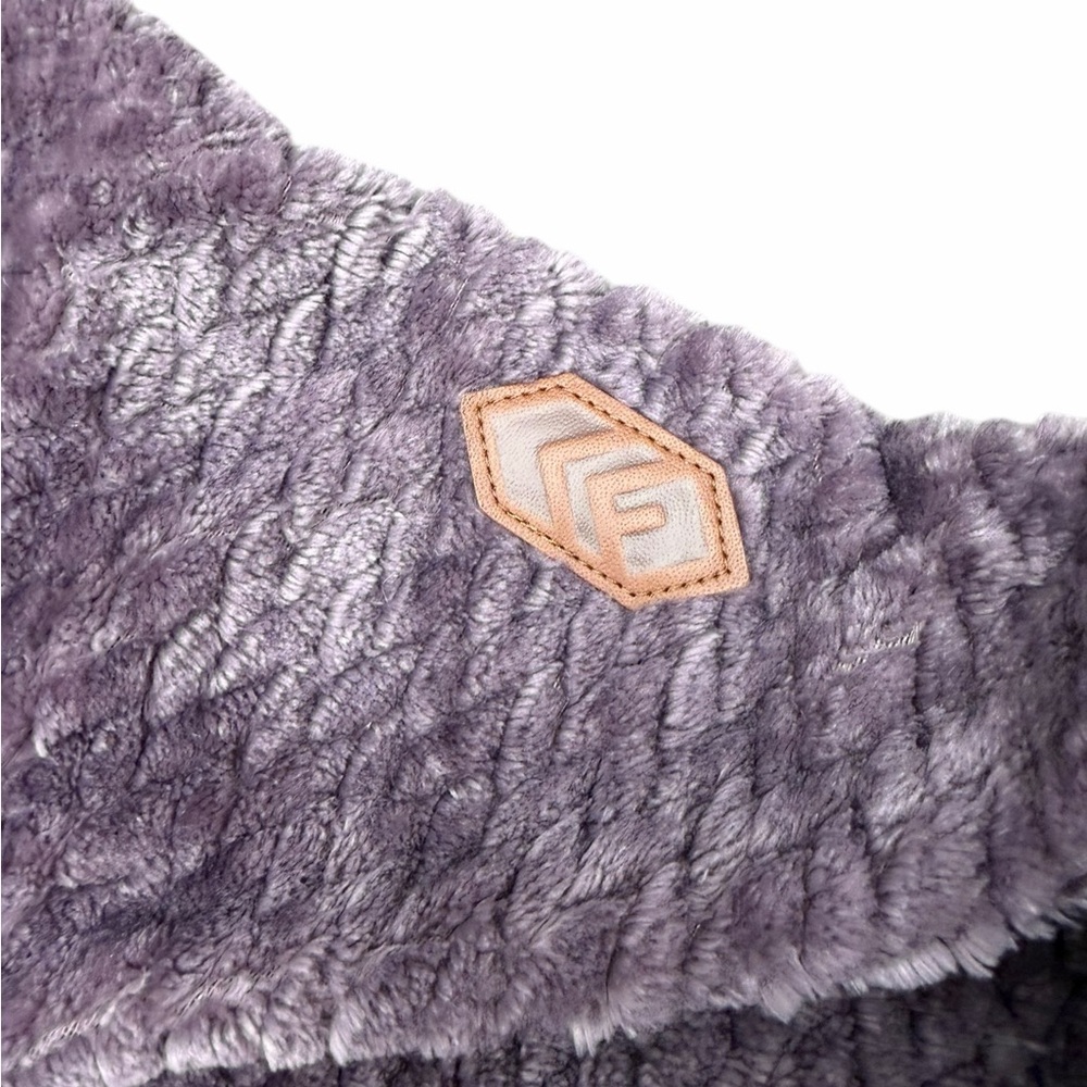 Free Country Plush Fleece Jacket Womens Medium Purple Full Zip Soft - Picture 5 of 5